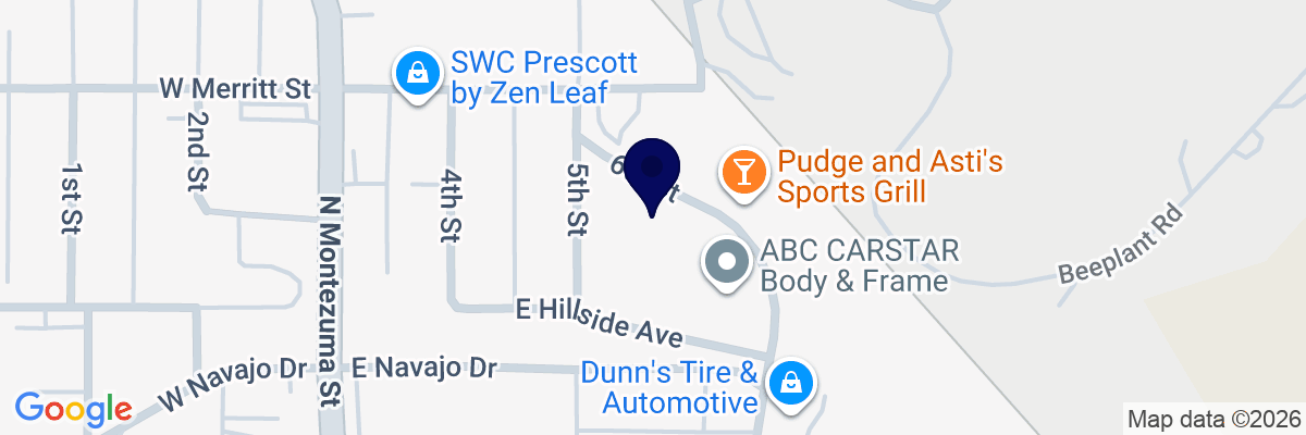 Map showing facility locations