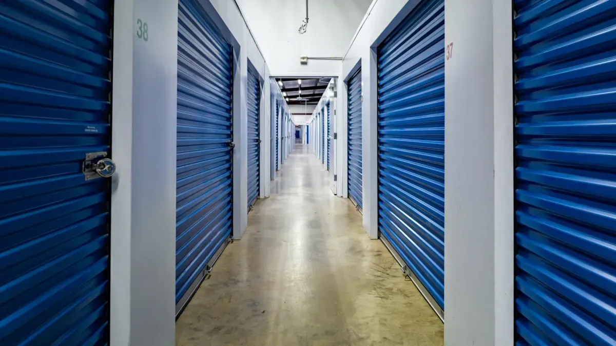 Storage unit with smart monitoring system by Storage Defender