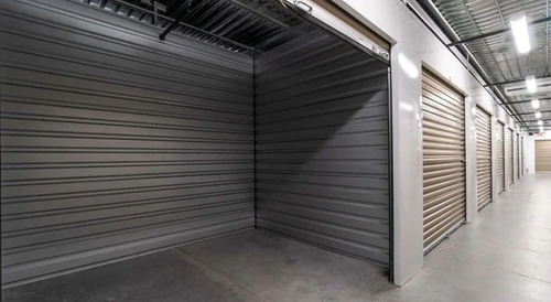 Interior of a storage unit