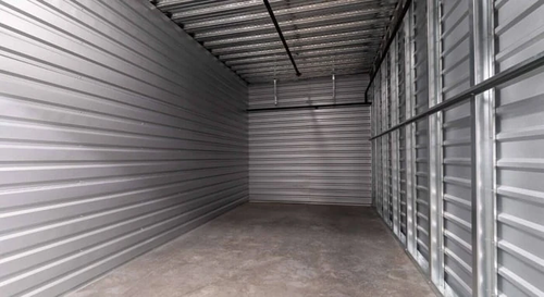 Interior of a storage unit
